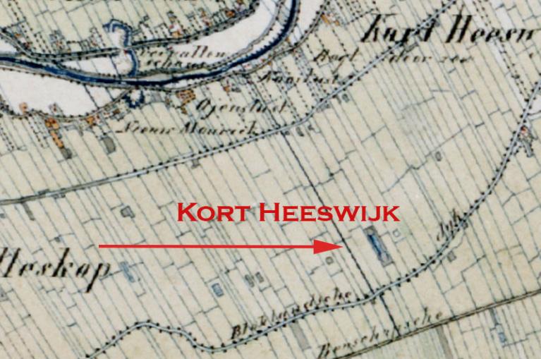 Kort Heeswijk omstreeks 1850