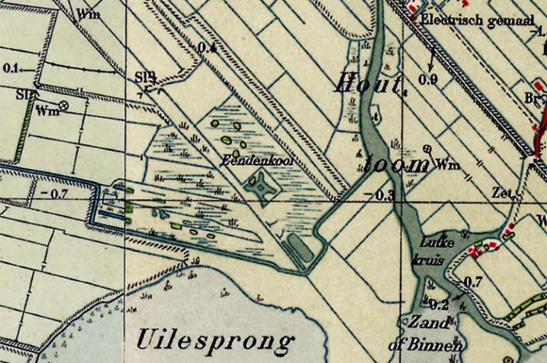 Ulesprong verschijnt op een kaart uit 1934