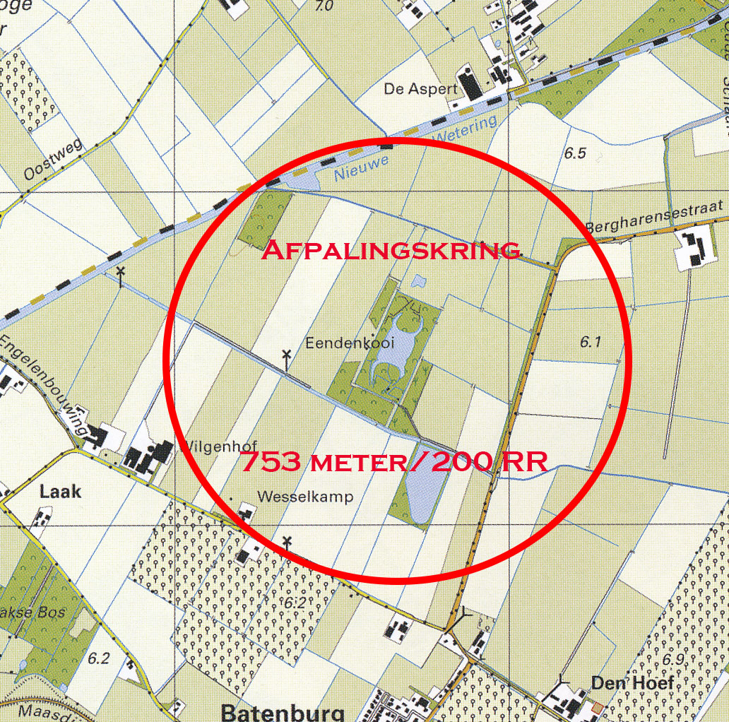 Afpalingskring 753 m