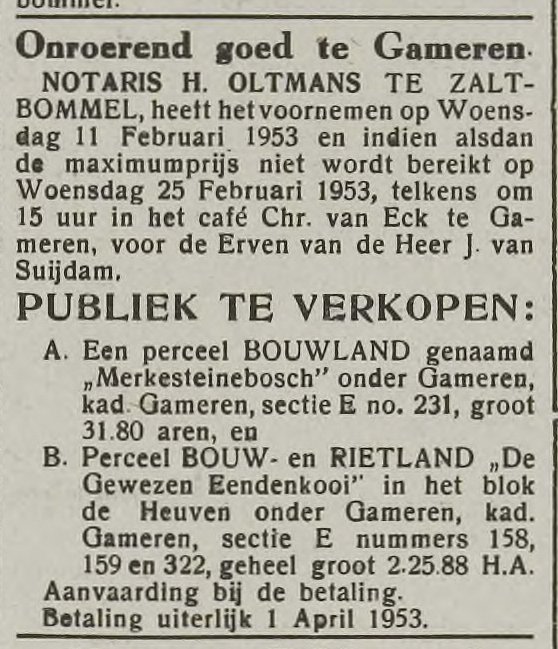 advertentie Suijdam